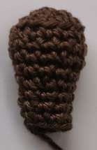 Small brown crochet stalk, stuffed